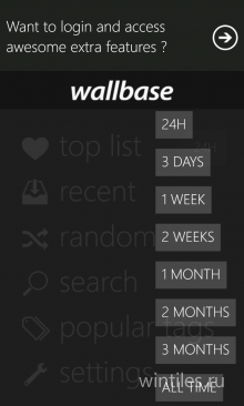 Wallbase — неофициальный клиент одноименной базы обоев