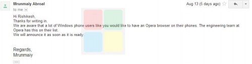 Выпуск Opera Mini для Windows Phone в планах у разработчиков браузера