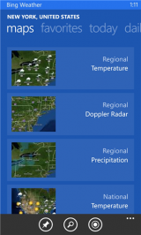 Обновлены приложения Погода и Спорт Bing от Microsoft