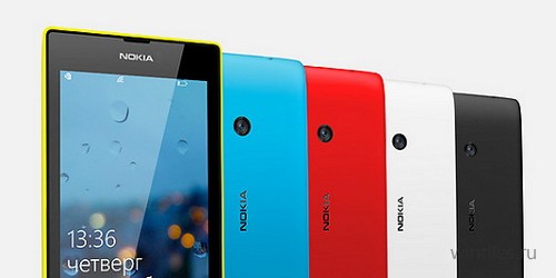 Nokia Lumia 525 будет поставляться в белом, жёлтом и оранжевом корпусах