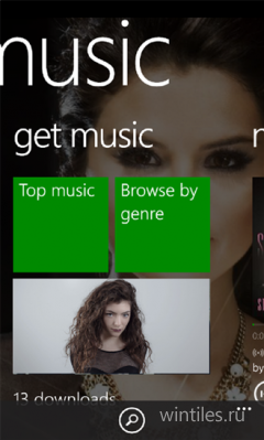 ��� Windows Phone 8 �������� ���������� Xbox Music � Xbox Video