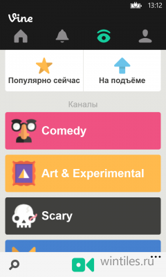 ���������� ����������� ���������� Vine