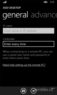 Microsoft Remote Desktop Preview    Windows Phone