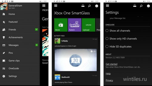   ,   Xbox One SmartGlass