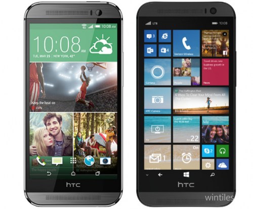 Первый официальный рендер HTC One (M8) с Windows Phone