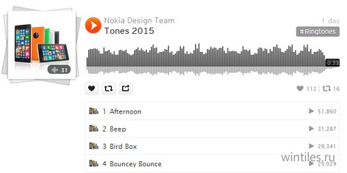 Обновилась коллекция рингтонов Nokia на SoundCloud