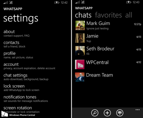  WhatsApp  Windows Phone   