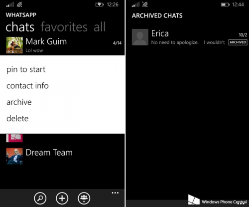 WhatsApp  Windows Phone   