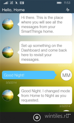 �������� SmartThings ��������� ���������� ��� Windows Phone 8.1