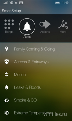 �������� SmartThings ��������� ���������� ��� Windows Phone 8.1