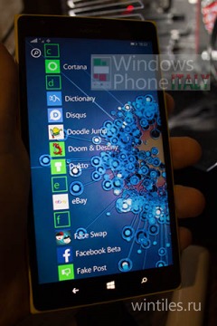 Первые реальные изображения интерфейса Windows Phone 10
