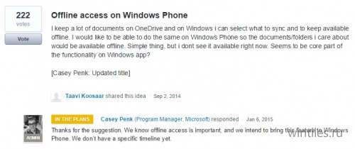 OneDrive ��� Windows Phone ������� ��������� �������-������